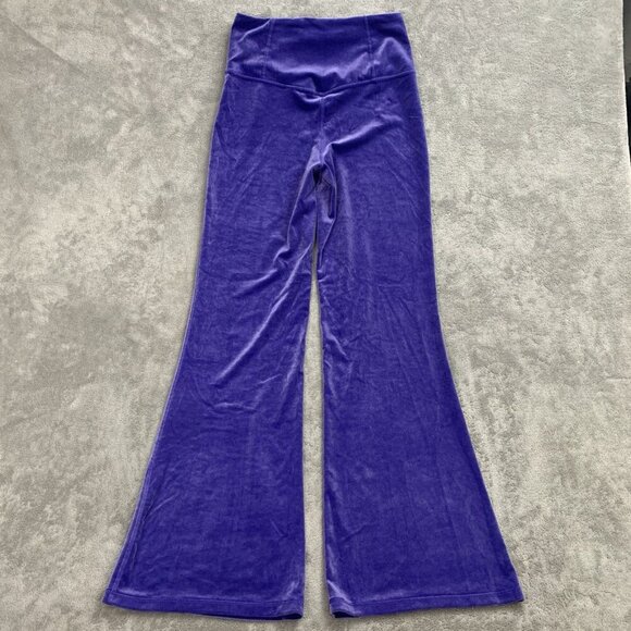 Athleta Pants Womens Small Purple Elation Velvet Flare Pull On Athleisure 29” - Picture 11 of 13
